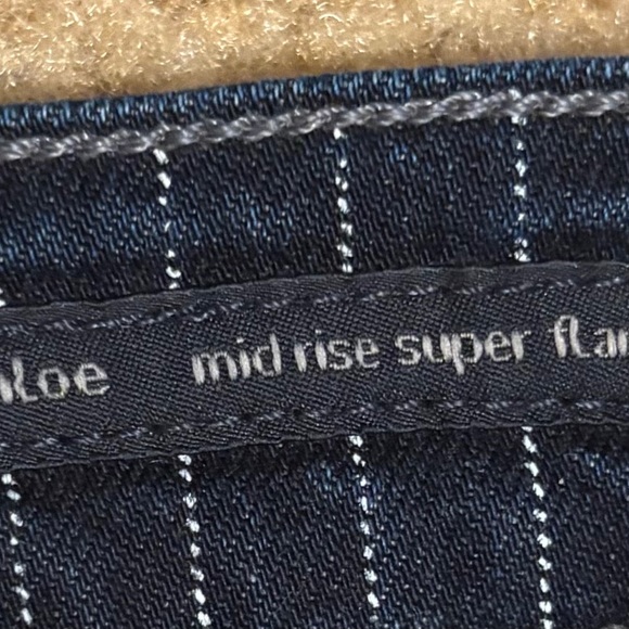 Citizens Of Humanity Navy Pinstripe Flare Jeans - Picture 4 of 5